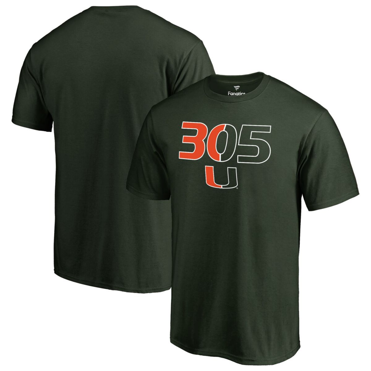 Мужская футболка Green Miami Hurricanes 305 Hometown Fanatics