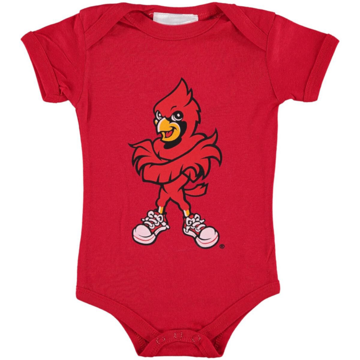 Красный боди с большим логотипом Louisville Cardinals для новорожденных Unbranded