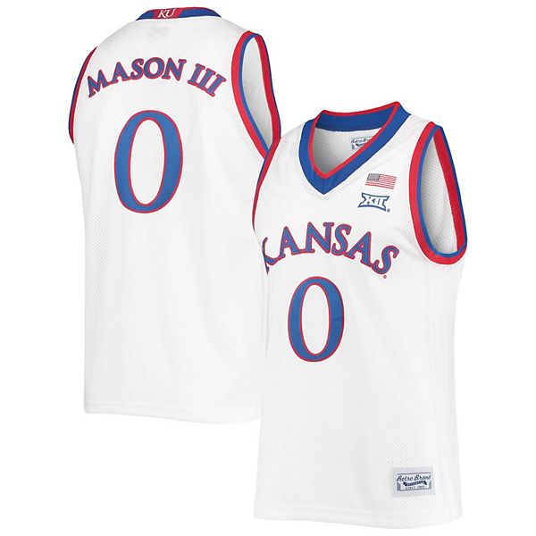 Мужская белая памятная баскетбольная майка Frank Mason III, Kansas Jayhawks Original Retro Brand