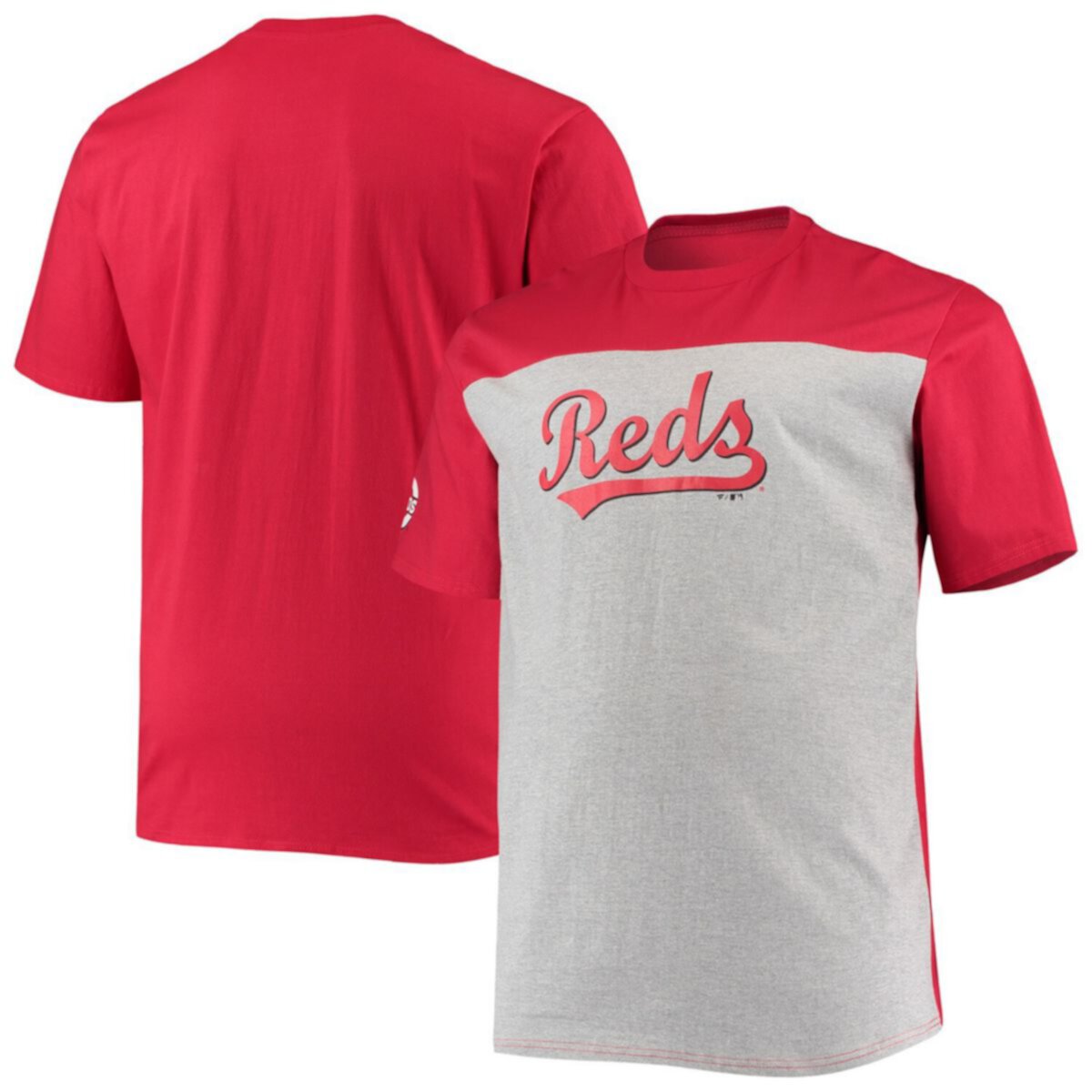 Мужская футболка Fanatics Cincinnati Reds с цветными блоками, короткий рукав, 100% хлопок Fanatics