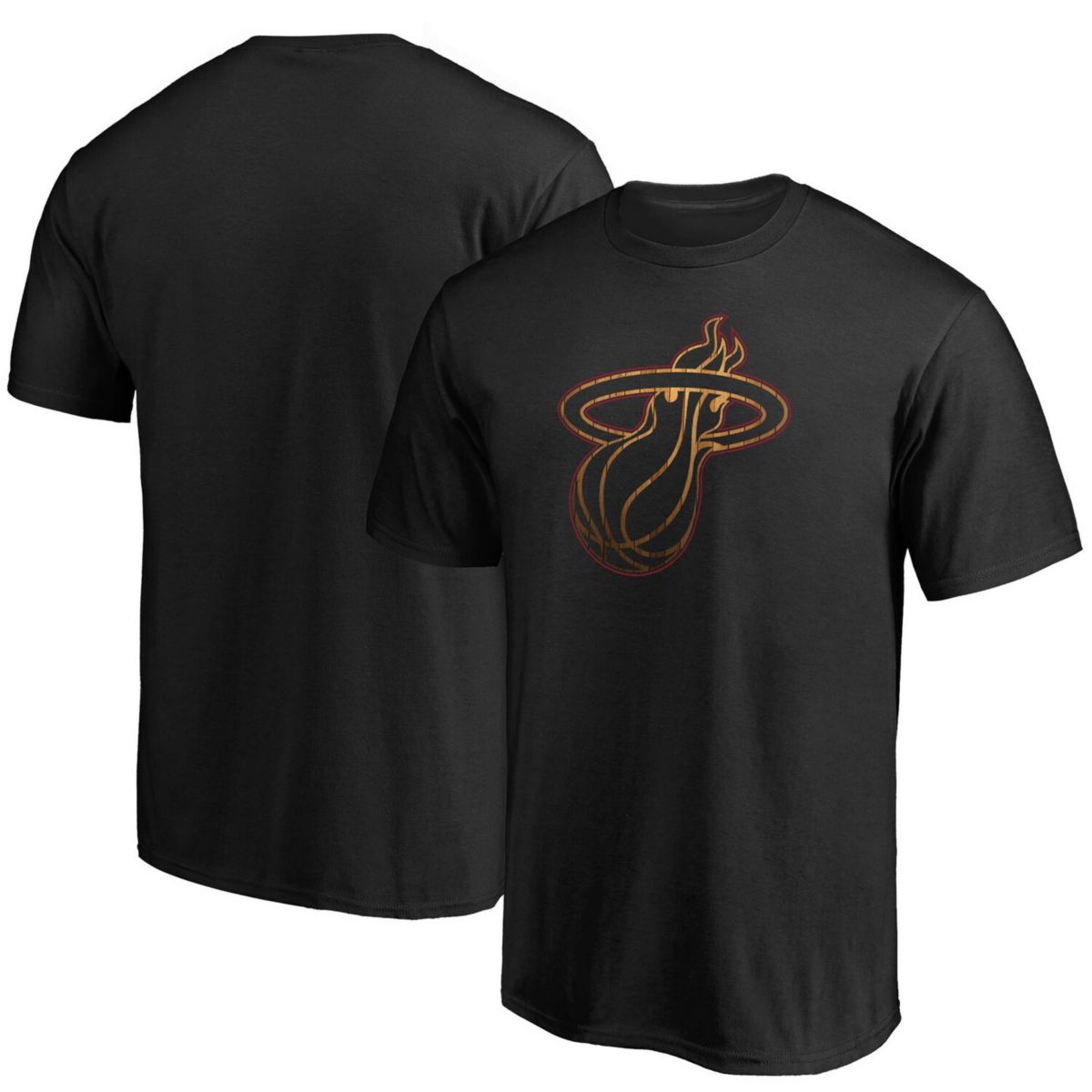 Мужская черная футболка с логотипом Miami Heat Hardwood с логотипом Fanatics Fanatics