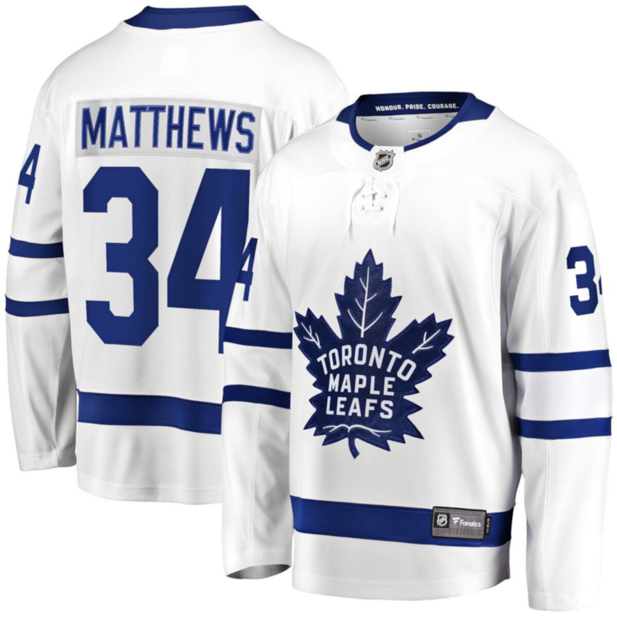 Мужская хоккейная майка белого цвета Auston Matthews, Toronto Maple Leafs, Fanatics Fanatics