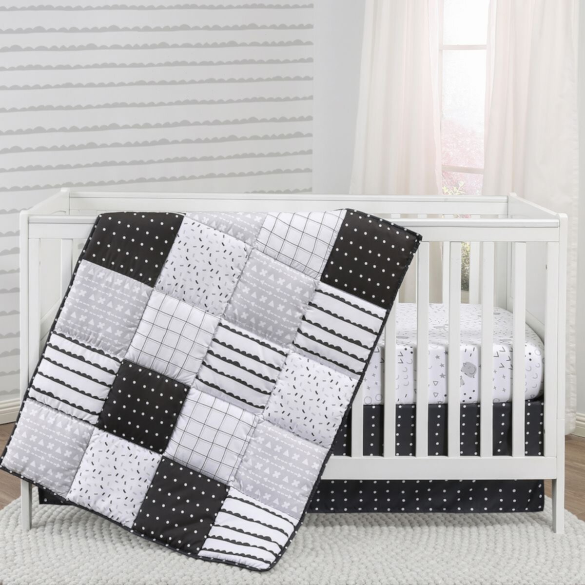 Детское постельное бельё The Peanutshell Preston 3 Piece Crib Bedding Set The Peanutshell