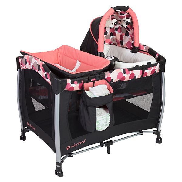 Baby Trend Resort Elite Nursery Center Playard - Dotty Pink Baby Trend