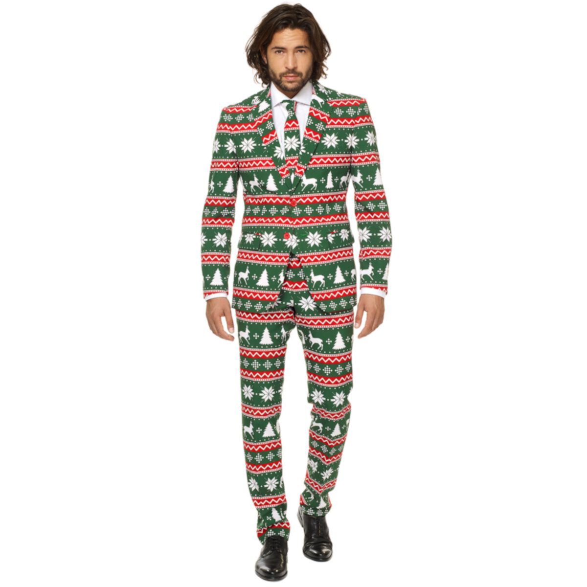 Мужские новинки приталенного кроя праздничный костюм и галстук OppoSuits OppoSuits