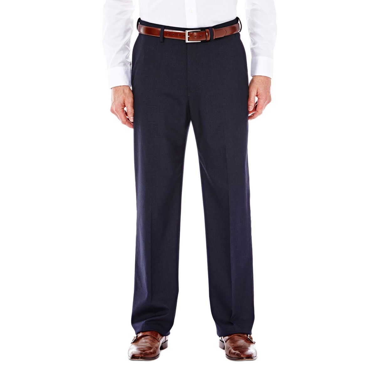 Мужские эластичные брюки классического кроя с плоской передней частью от J.M. Haggar® Premium HAGGAR