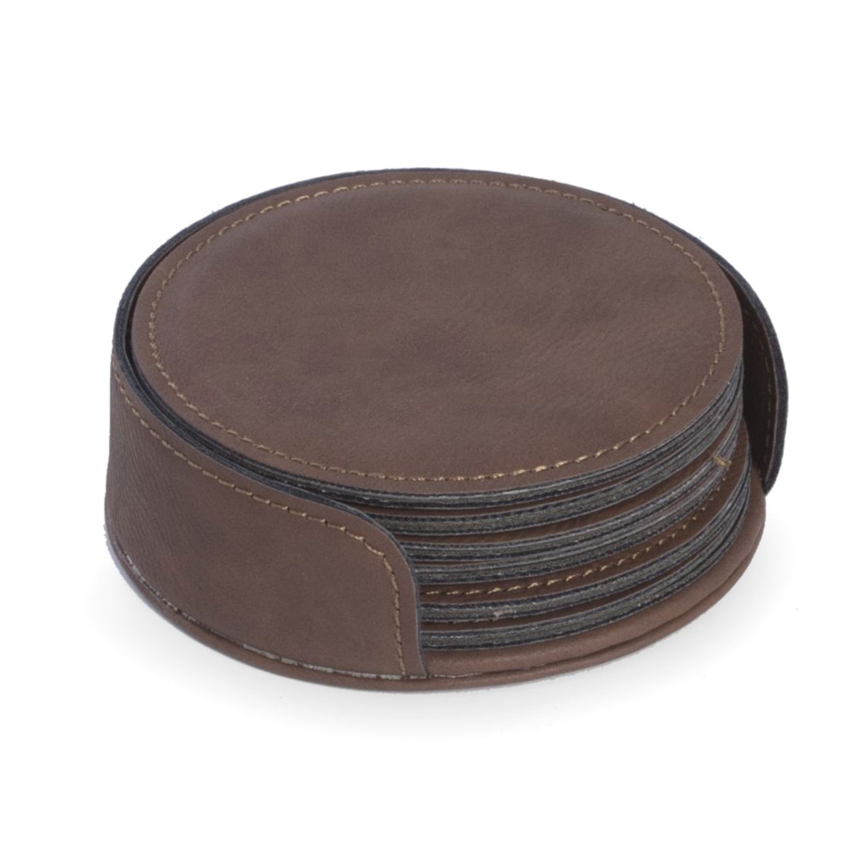 Bey-Berk Leatherette Coaster Set Bey-Berk