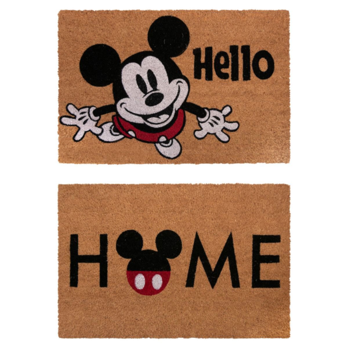 Набор ковриков из кокосового волокна Disney's Mickey Home/Hello, 2 шт. Disney