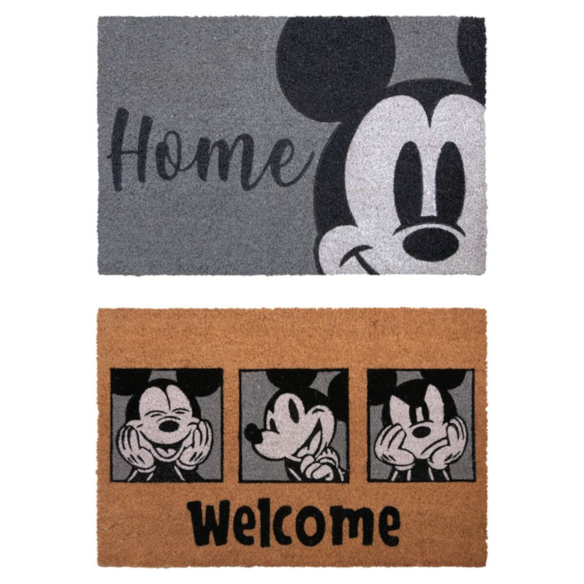 Набор из 2 ковриков Disney's Mickey Grey из кокосовой койры Disney