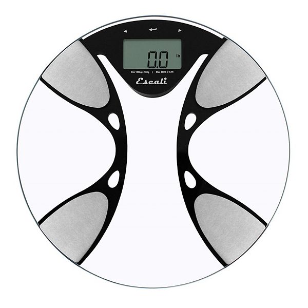 Escali Glass Body Fat and Body Water Digital Bathroom Scale Escali