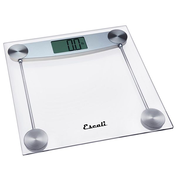 Escali Clear Glass Bathroom Scale Escali