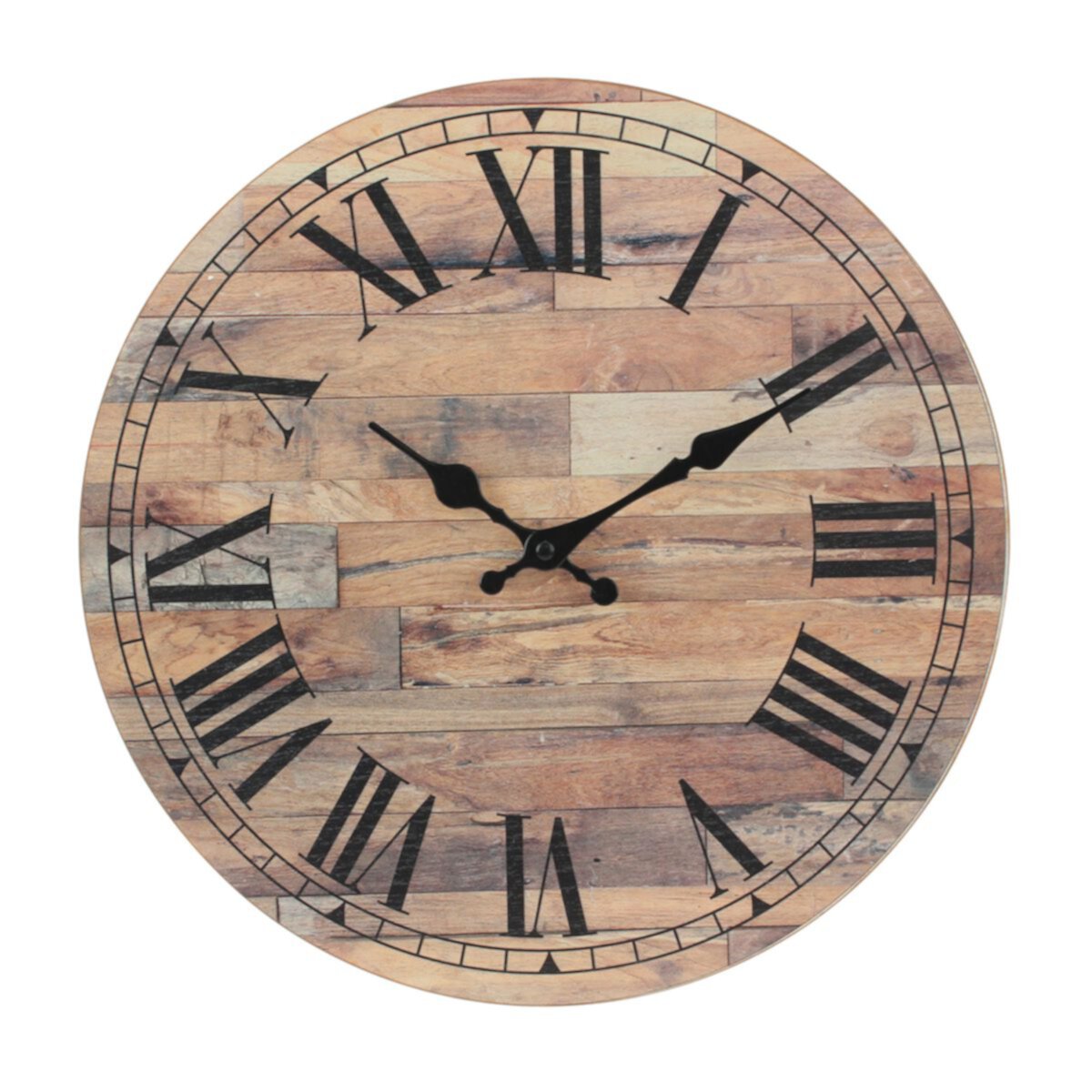 Старомодные круглые деревянные настенные часы Stonebriar STONEBRIAR