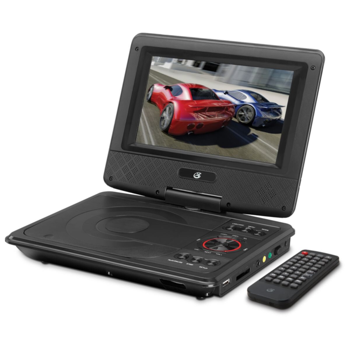 GPX 7 дюймов. Портативный DVD-плеер с поворотным экраном GPX
