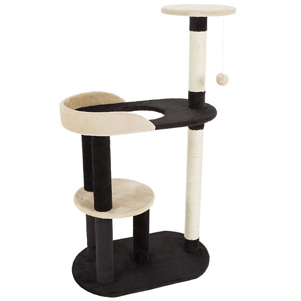 PetMaker Pet Pal 3-Tier, 42.25-Inch Cat Tree with 2 Scratching Posts PetMaker