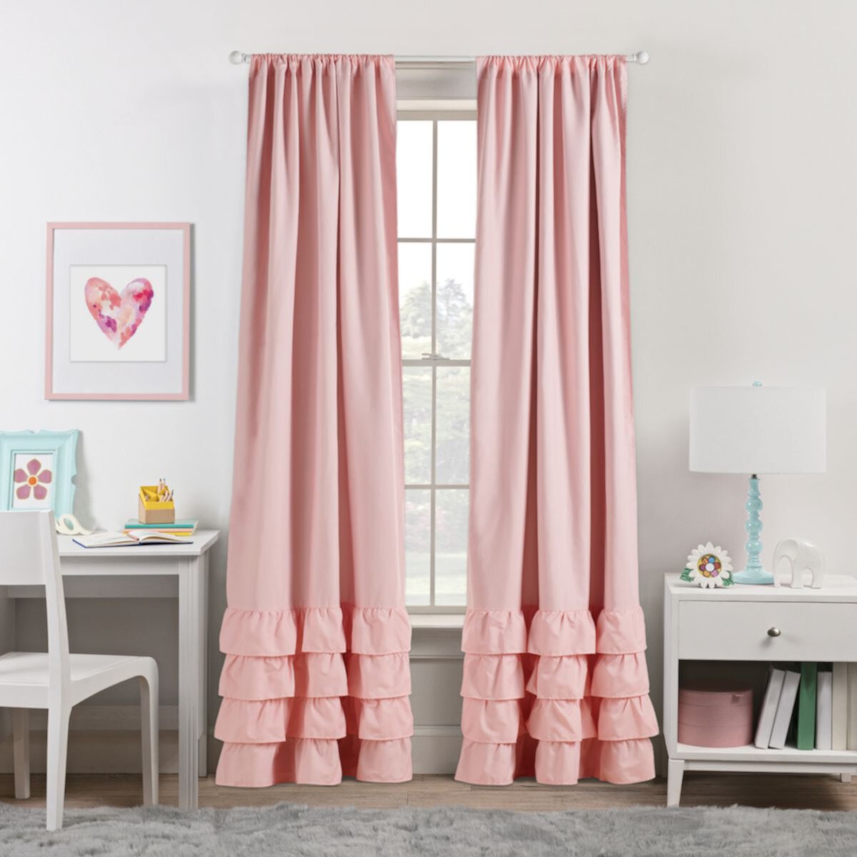 The Big One® Kids Ruffle 2-pack Window Curtain Set The Big One