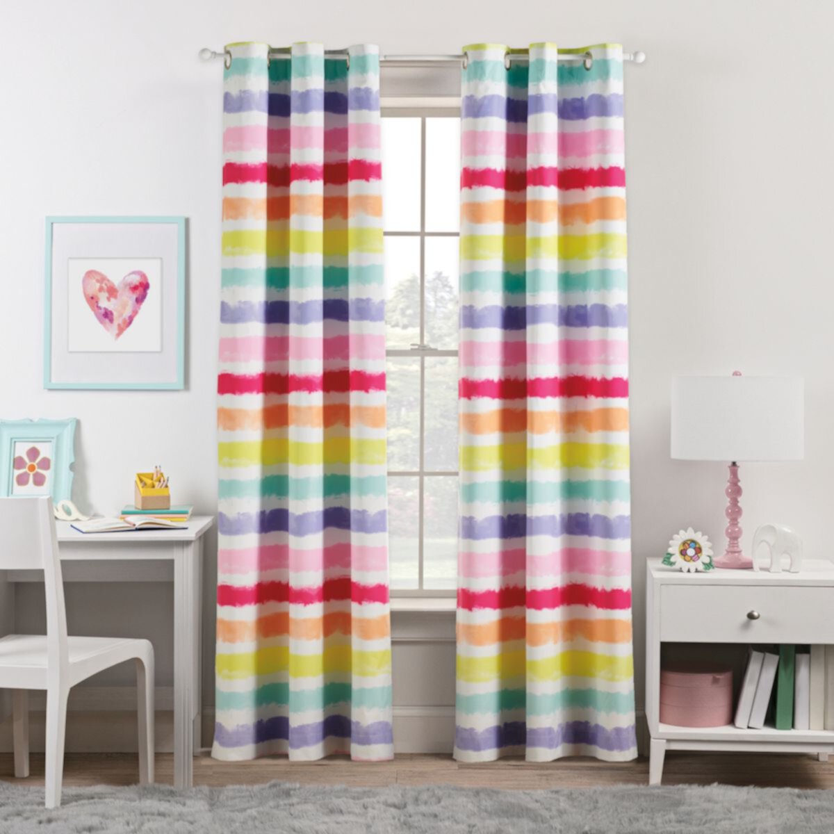 The Big One® Kids Stripe Dye 2-pack Window Curtain Set The Big One