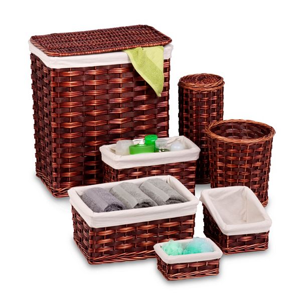 Honey-Can-Do 7-piece Wicker Hamper Set Honey-Can-Do