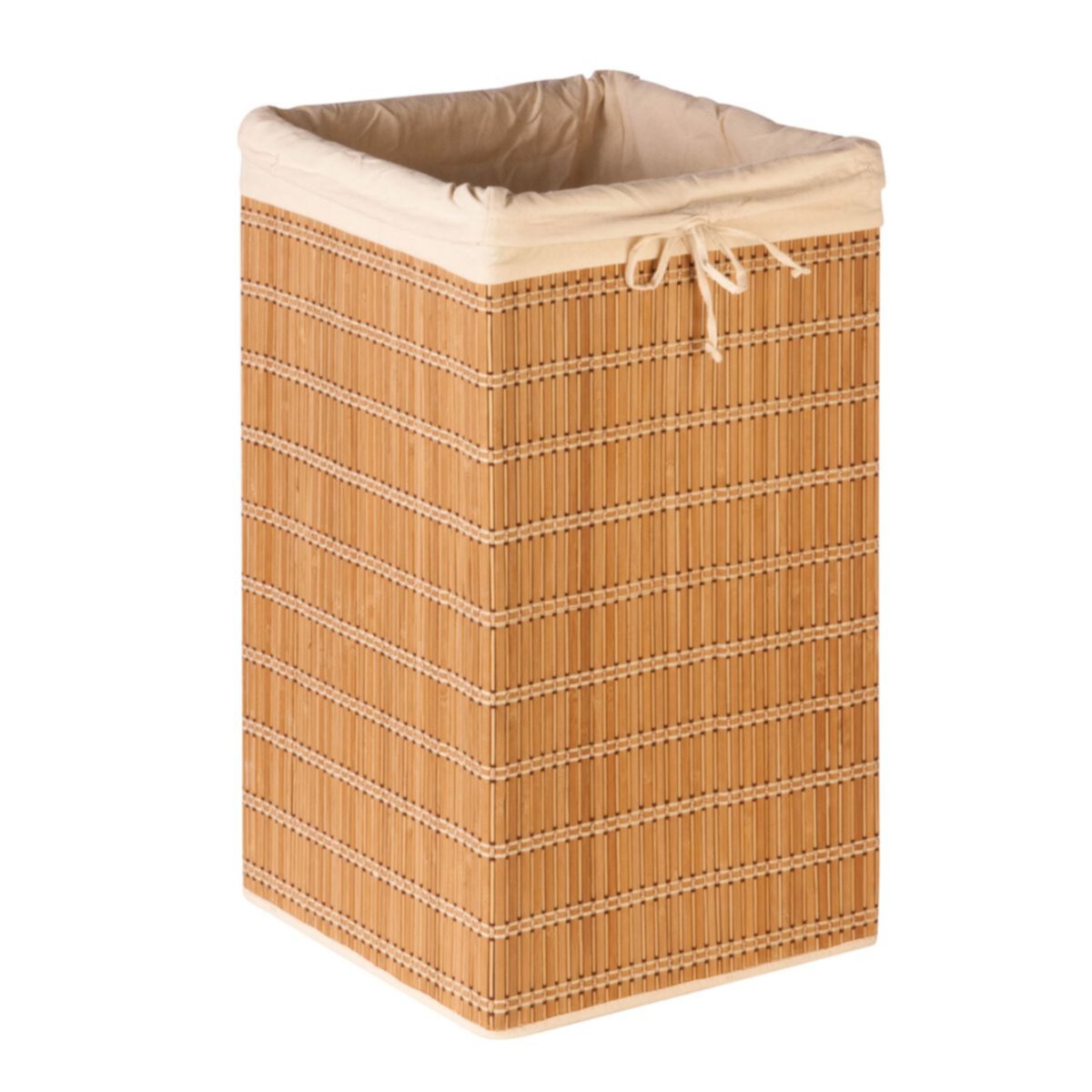 Honey-Can-Do Square Bamboo Wicker Hamper Honey-Can-Do