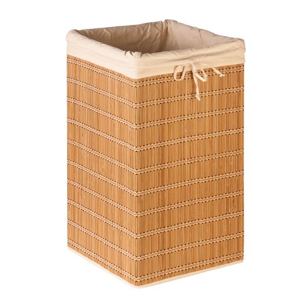 Honey-Can-Do Square Bamboo Wicker Hamper Honey-Can-Do