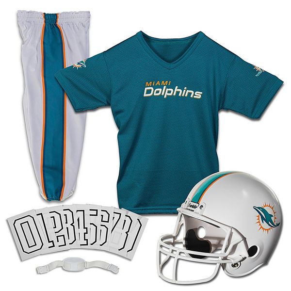 Футбольная форма Franklin Sports Miami Dolphins с коротким рукавом и шлемом Franklin Sports