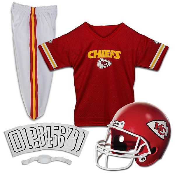 Футбольная форма Franklin Kansas City Chiefs с защитным шлемом и номером Franklin Sports