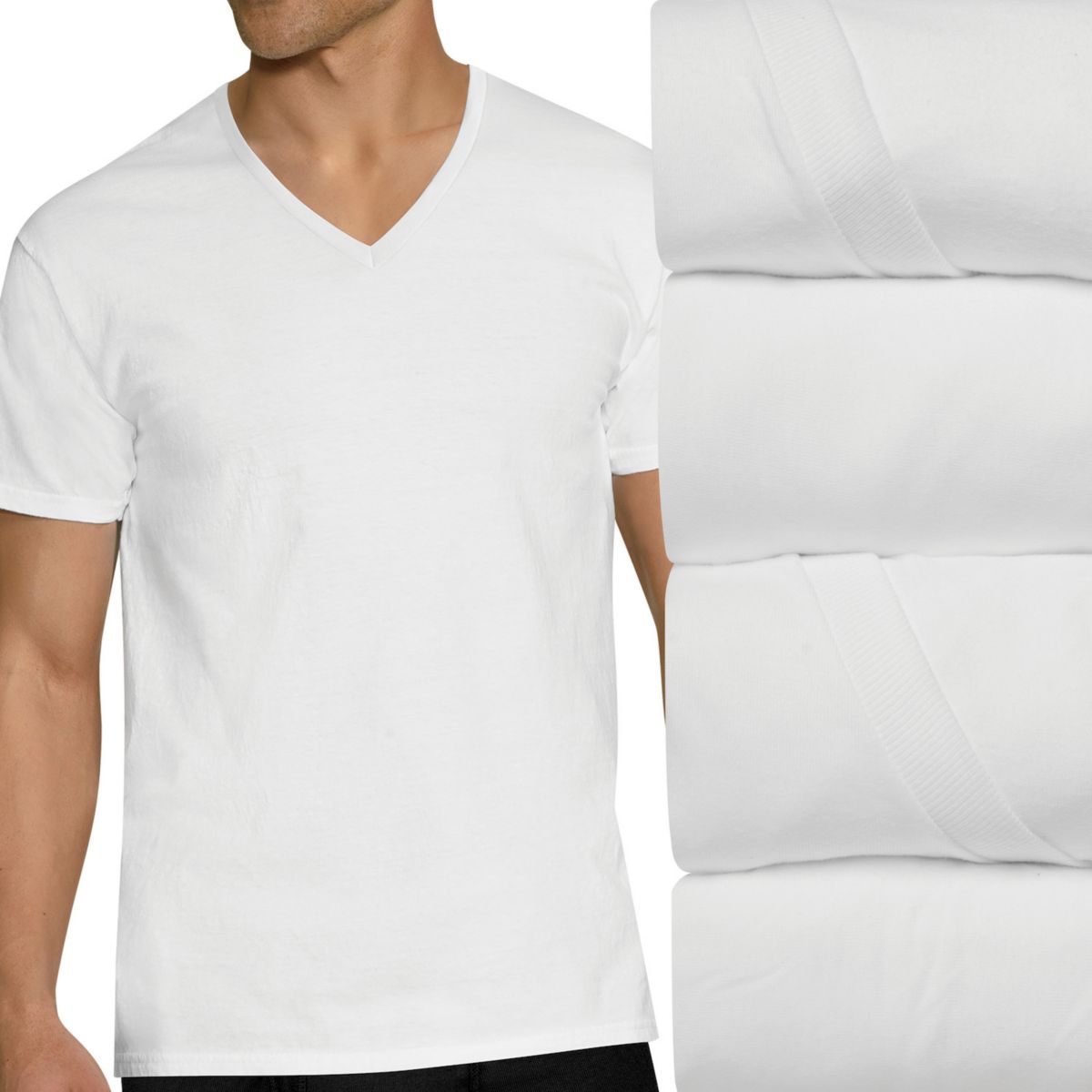 Мужские футболки с V-образным вырезом Hanes Ultimate®, 4 шт., X-Temp Comfort Hanes
