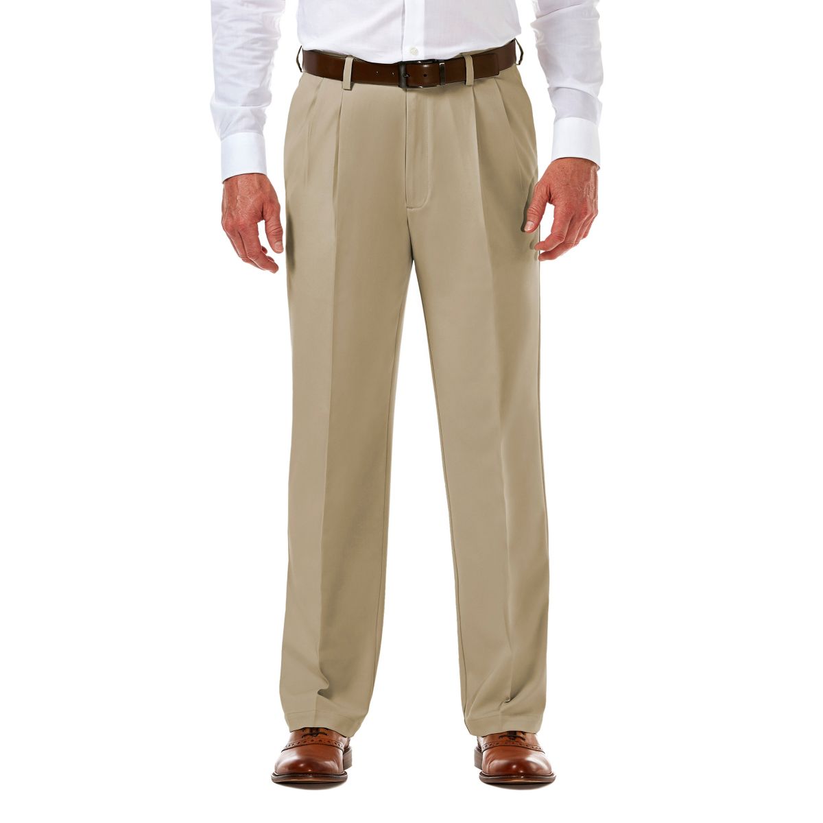 Мужские брюки Haggar® Cool 18® PRO Classic-Fit без морщин и складок с расширяющейся талией HAGGAR