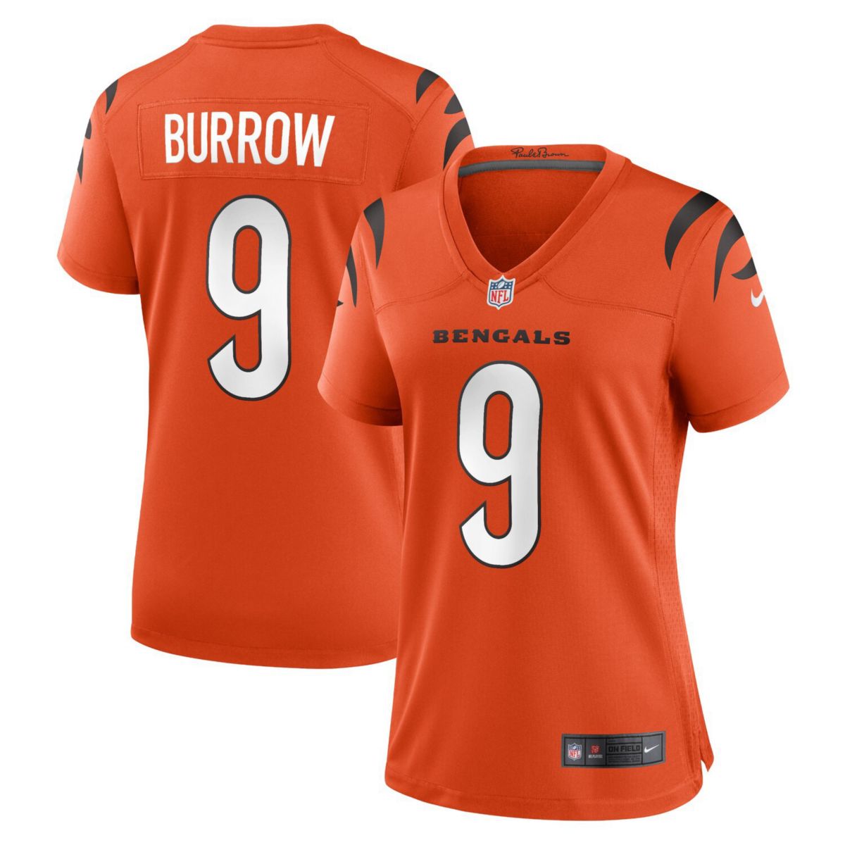 Женское джерси Nike Joe Burrow Orange Cincinnati Bengals для альтернативных игр Nike