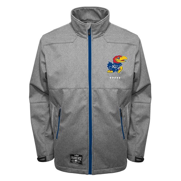 Мужская Повседневная куртка Franchise Club Kansas Jayhawks Tech Fleece Softshell Franchise Club