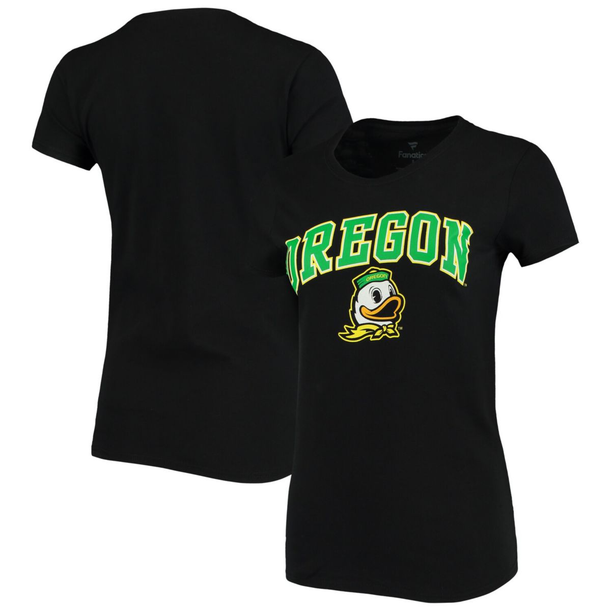 Женская черная футболка Oregon Ducks Campus Fanatics