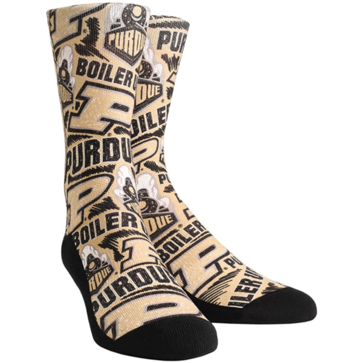 Женские носки с круглым вырезом и логотипом Purdue Boilermakers Gold Unbranded