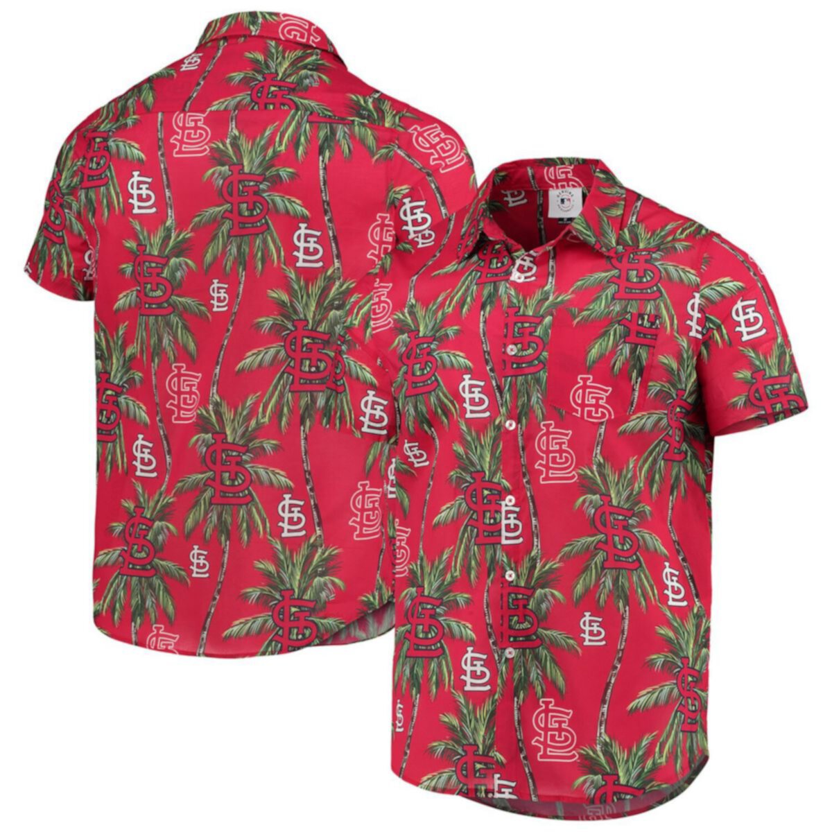 red button shirt zara palm tree