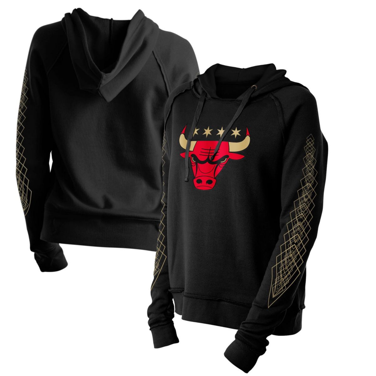 Женский черный пуловер с капюшоном Chicago Bulls 2020/21 City Edition New Era New Era