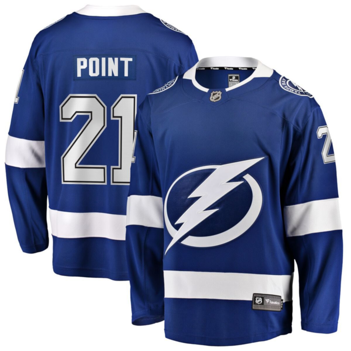 Мужская футболка с коротким рукавом Fanatics Brayden Point для болельщиков Tampa Bay Lightning Fanatics