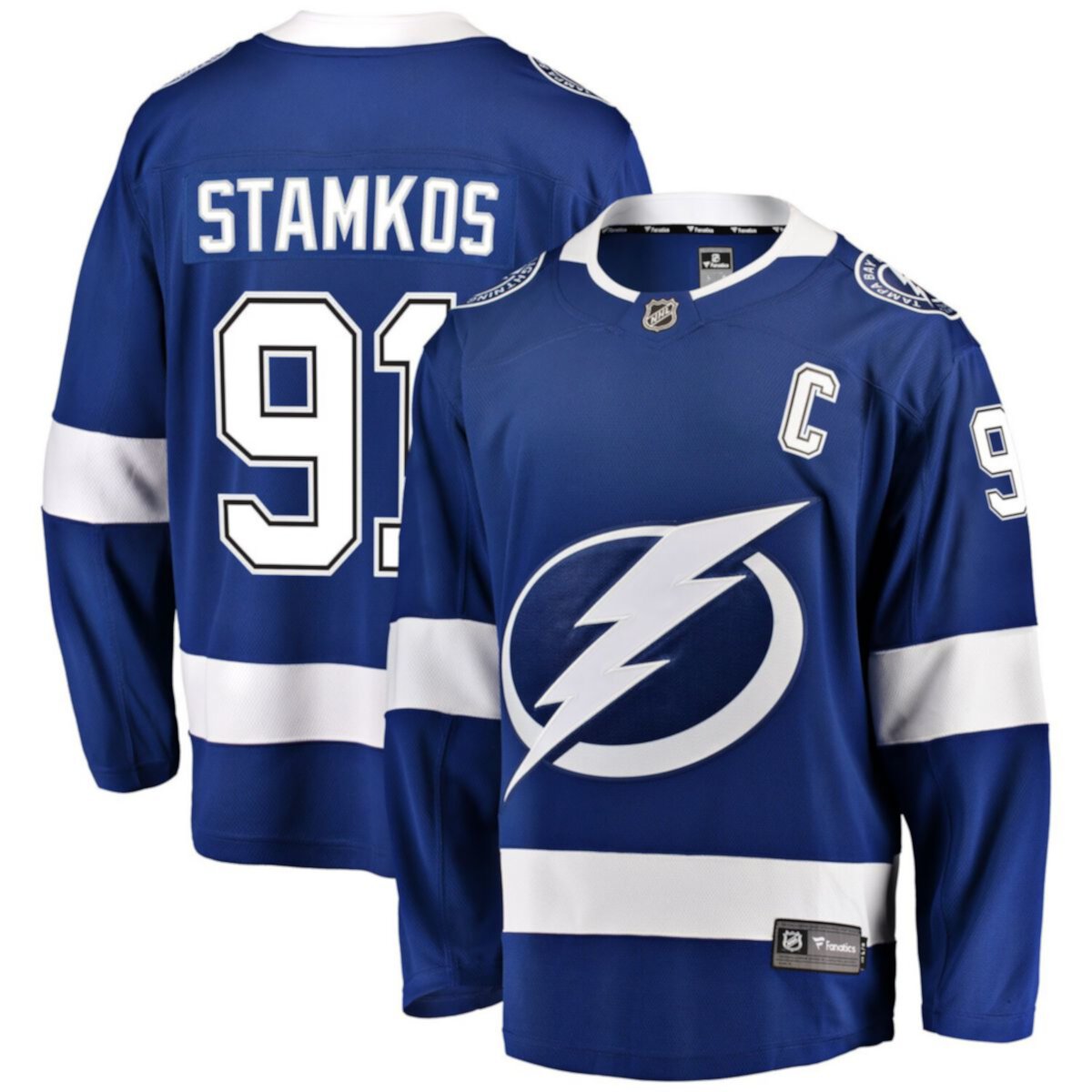 Мужская хоккейная форма Fanatics с персонализацией, Стивен Стэмкос, Tampa Bay Lightning Fanatics