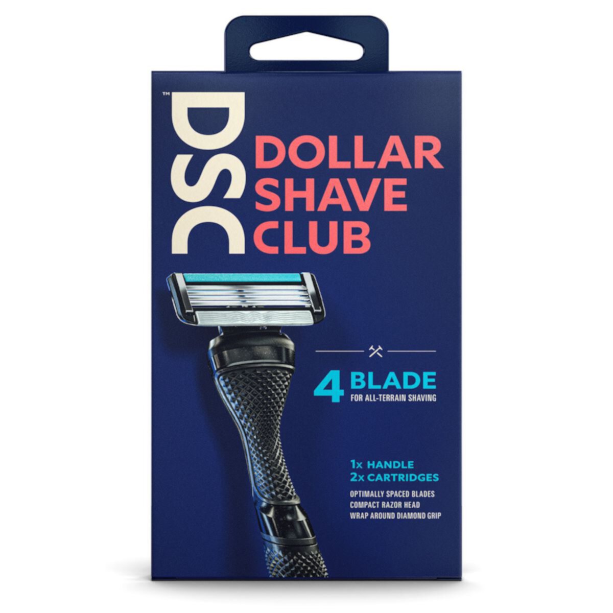 Набор для бритья с 4 лезвиями и ручкой для всех типов кожи Dollar Shave Club