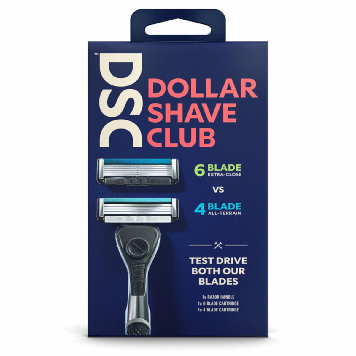 Смесительный набор станков для бритья с 6 и 4 лезвиями и ручкой Dollar Shave Club