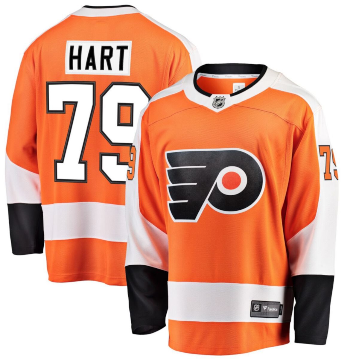 Хоккейный комплект Fanatics для домашних матчей Philadelphia Flyers с оранжевой майкой Carter Hart Fanatics