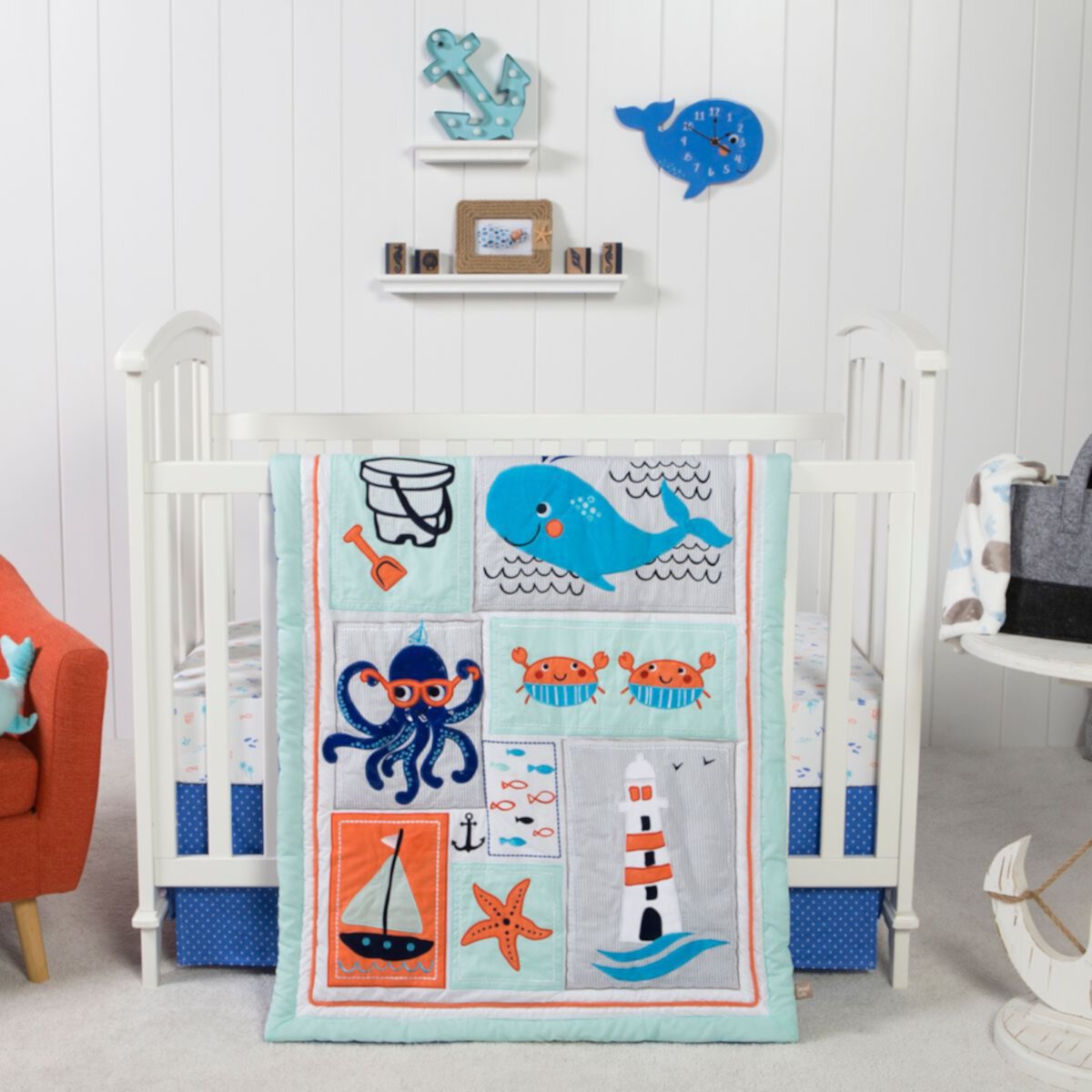 Детское постельное бельё Trend Lab Ocean Pals 3 Piece Crib Bedding Set Trend Lab