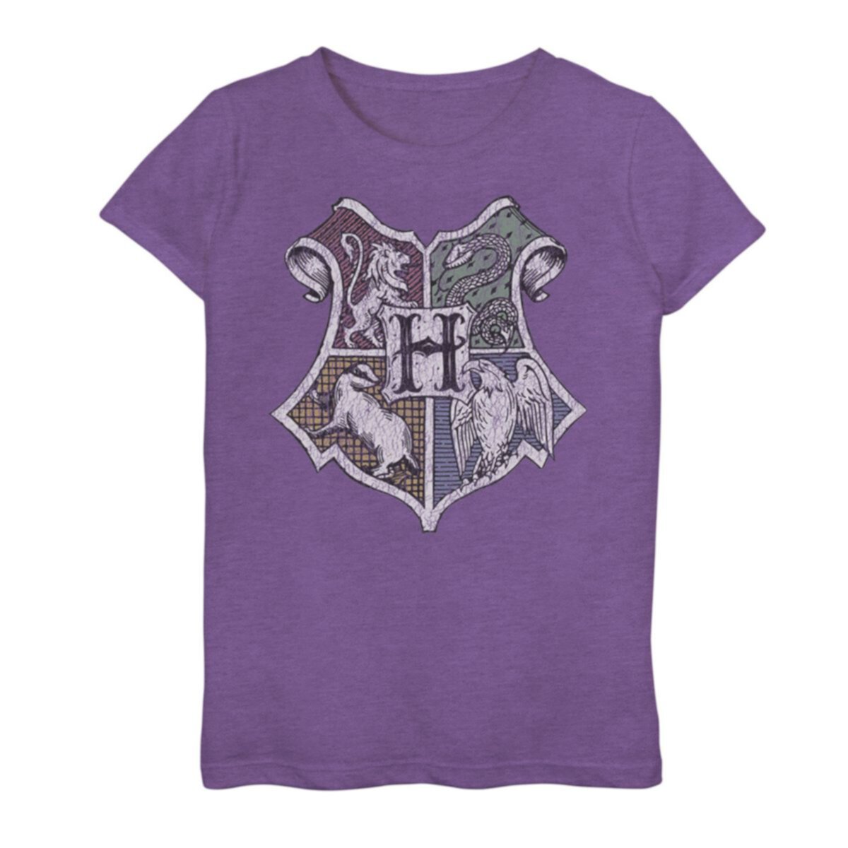 Футболка с рисунком герба Гарри Поттера и гербом для девочек 7–16 лет Harry Potter
