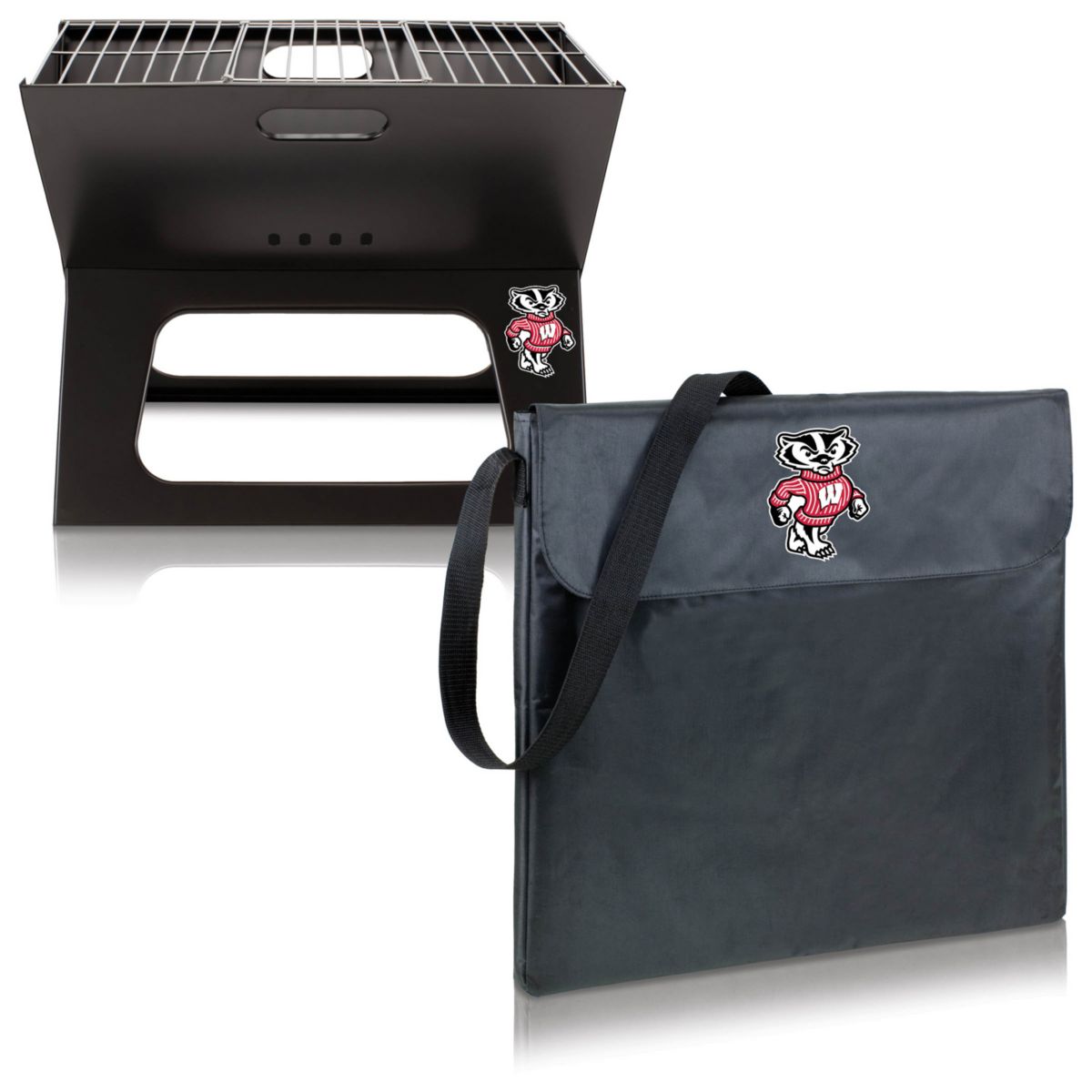 Походная плита Picnic Time Wisconsin Badgers Portable X-Grill Picnic Time