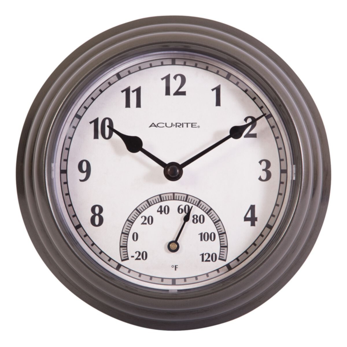 AcuRite 8.5 & # 34; Настенные часы и термометр для дома и улицы AcuRite