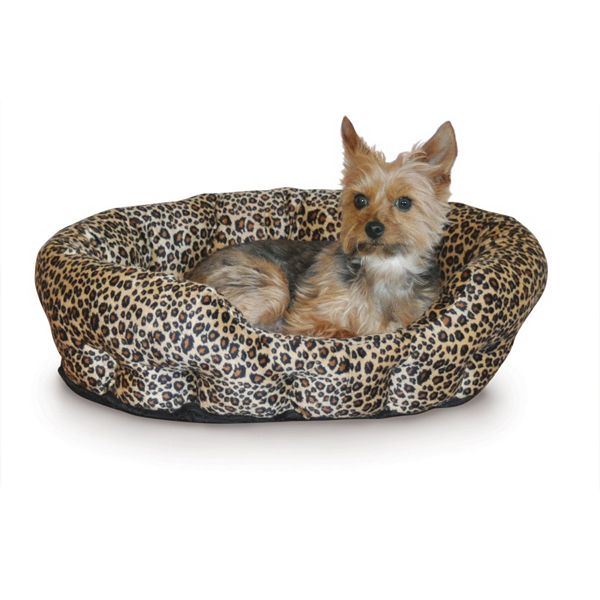 K&H Pet Nuzzle Nest Leopard Self-Warming Round Pet Bed - 19&#34; K&H Pet