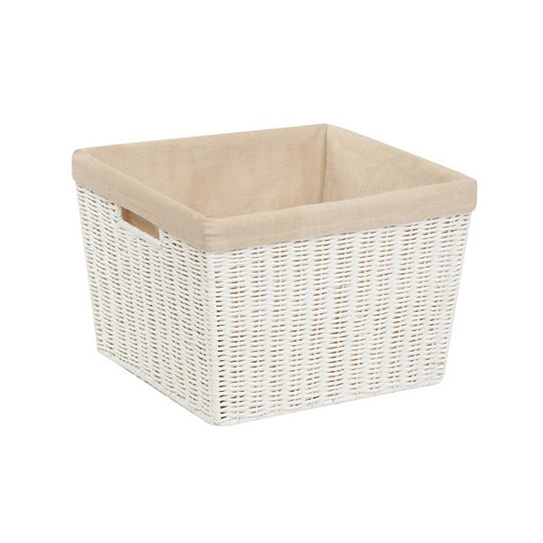 Honey-Can-Do Small Parchment Cord Storage Basket with Liner Honey-Can-Do