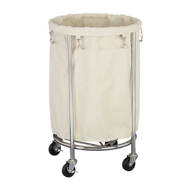 Household Essentials Rolling Round Laundry Hamper Household Essentials