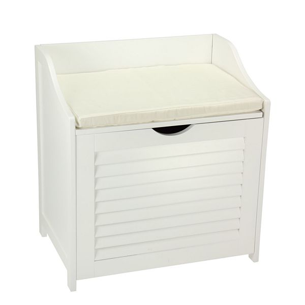 Household Essentials Shutter Laundry Storage Bench Household Essentials