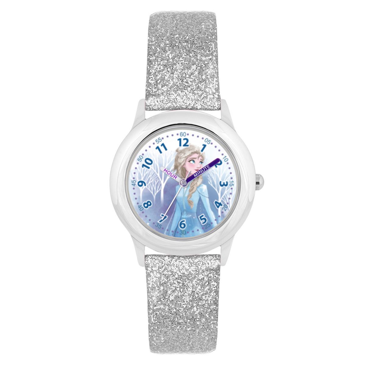 Дисней & # 34; Холодное сердце 2 & # 34; Часы для учителей Elsa Glitter Time для девочек Disney