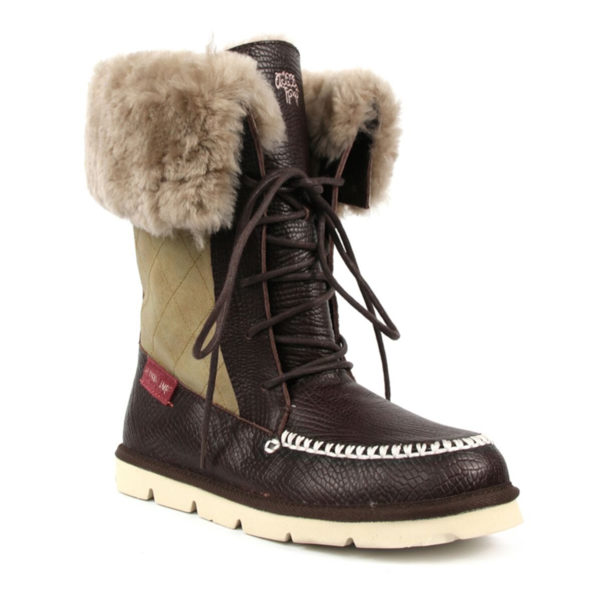 Зимние женские кожаные ботинки из шерпы Superlamb Altai SUPERLAMB