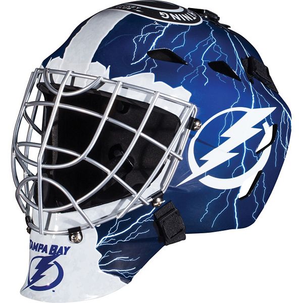 Вратарская маска Franklin Sports Youth Tampa Bay Lightning GFM 1500 Street, официальные цвета NHL, для детей 6-12 лет, ABS пластик Franklin Sports