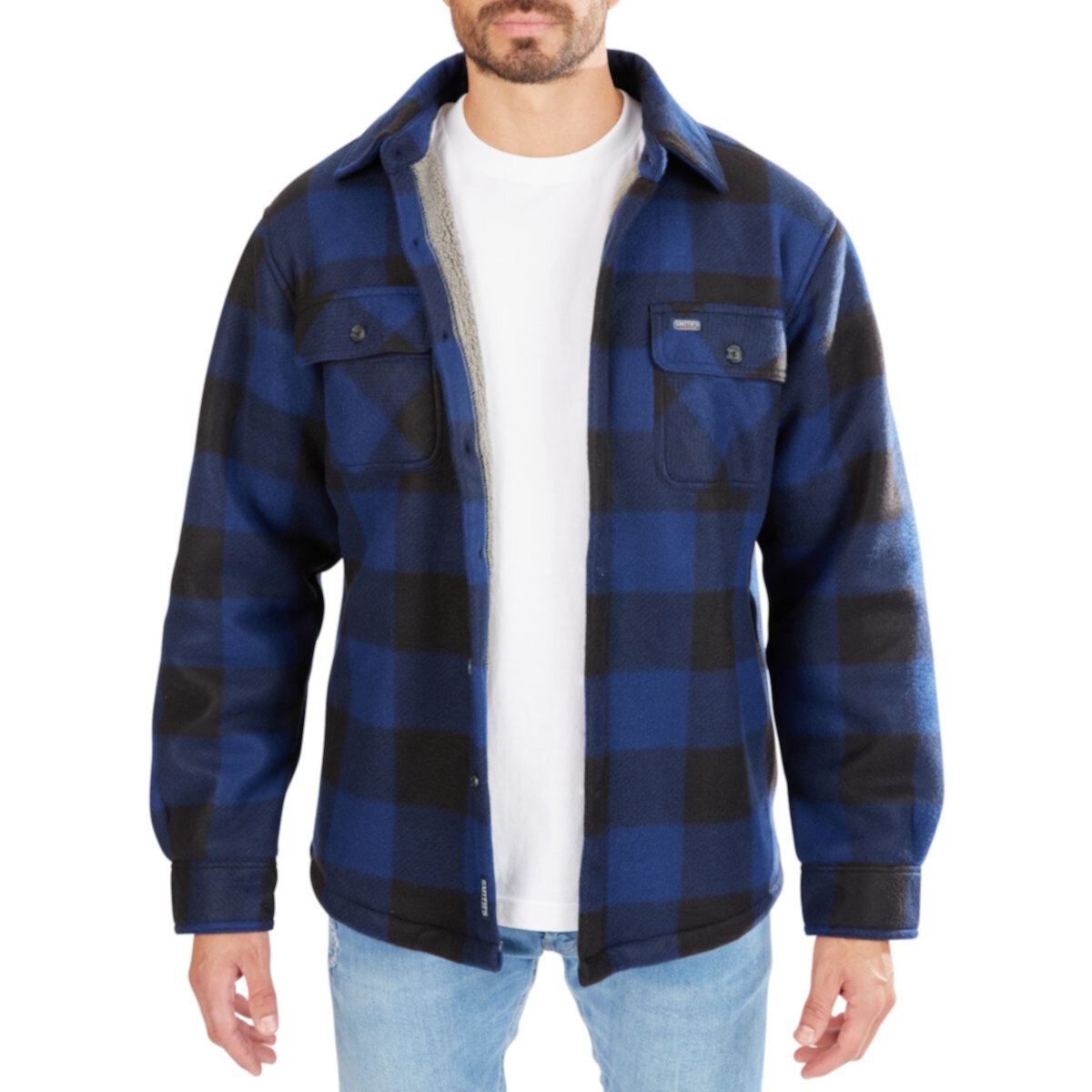 Мужская куртка-рубашка из микрофлиса на подкладке из шерпы с подкладкой Smith's Workwear Smith's Workwear